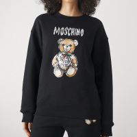 Moschino Drawn Teddy Bear Sweater Black