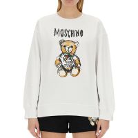 Moschino Drawn Teddy Bear Sweater White
