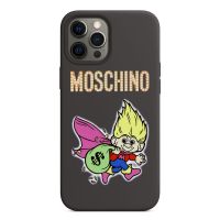 Moschino Good Luck Trolls iPhone Case Black/Yellow