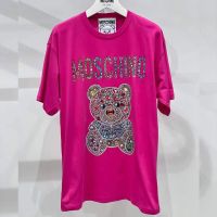Moschino Jeweled Teddy Bear T-Shirt Rose