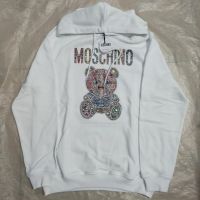 Moschino Jeweled Teddy Bear Sweatshirt White