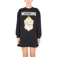 Moschino Mirror Teddy Bear Minidress Black