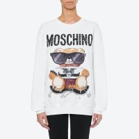 Moschino Mixed Teddy Bear Sweater White