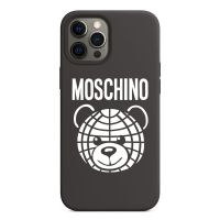 Moschino Organic Teddy Bear iPhone Case Black