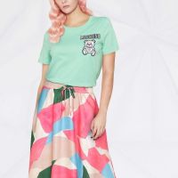 Moschino Little Patchwork Teddy Bear T-Shirt Green