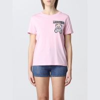 Moschino Little Patchwork Teddy Bear T-Shirt Pink
