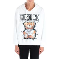 Moschino Safety Pin Teddy Bear Sweatshirt White