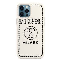 Moschino Stitching Question iPhone Case White