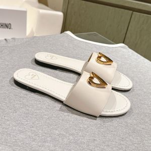 Love Moschino Engraved Heart Slides White