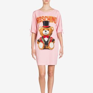 Moschino Circus Teddy Bear Short Dress Pink