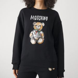 Moschino Drawn Teddy Bear Sweater Black