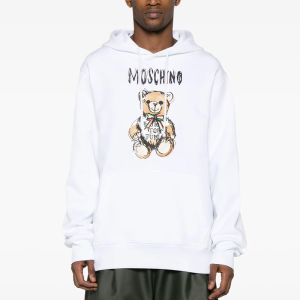 Moschino Drawn Teddy Bear Sweatshirt White