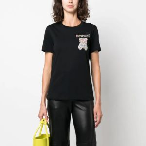 Moschino Little Jeweled Teddy Bear T-Shirt Black