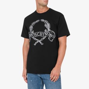 Moschino Laurel Crown Logo T-Shirt Black